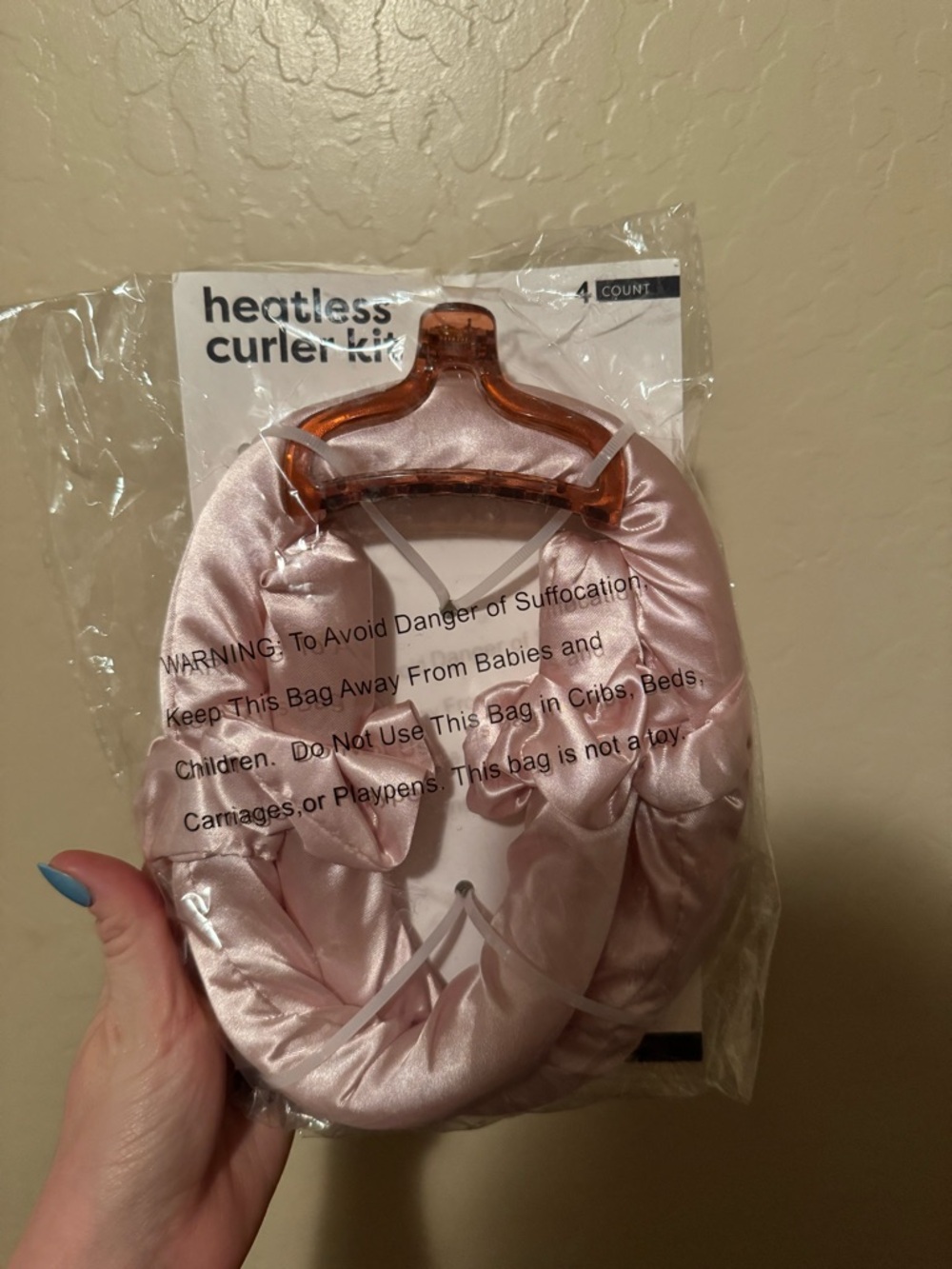 Heatless Curler Kit - Satin Pink Hair Rollers